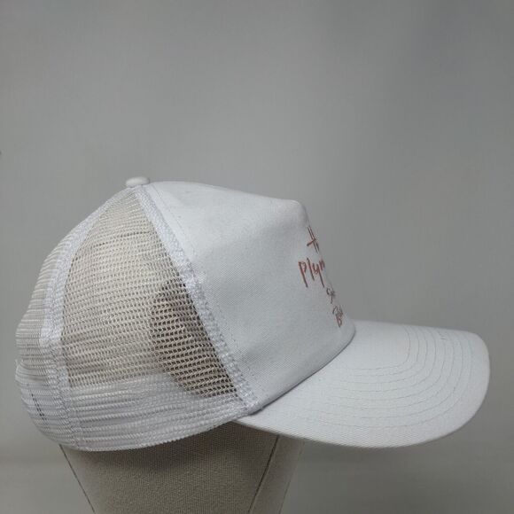 The Plymouth South Beach Snapback Trucker Hat White One Size Mesh Back - Picture 4 of 8